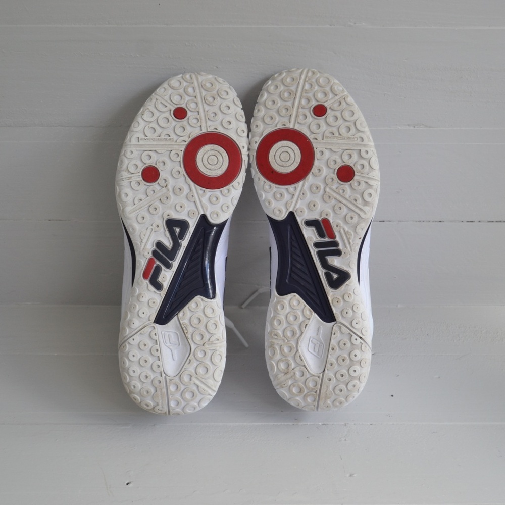 Fila White Sneakers Men's 8.5 Pickleball Shoes Volley Burst Athletic With Box - Picture 5 of 7
